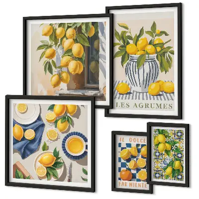 Citrusos provence-i dekorációk prémium keretezett képválogatás