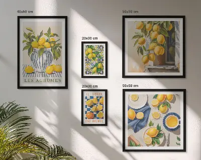 Citrusos provence-i dekorációk prémium keretezett képválogatás