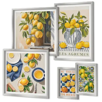 Citrusos provence-i dekorációk prémium keretezett képválogatás