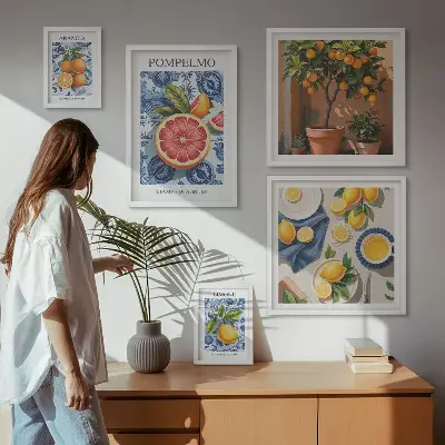 Citrusos vintage dekorációs képek prémium keretezett válogatás