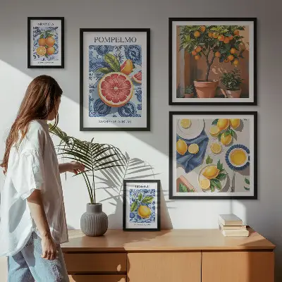 Citrusos vintage dekorációs képek prémium keretezett válogatás