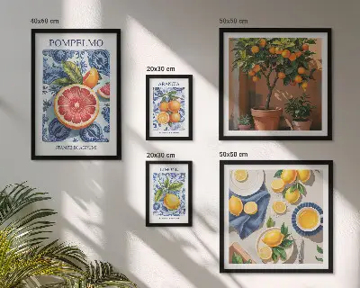 Citrusos vintage dekorációs képek prémium keretezett válogatás