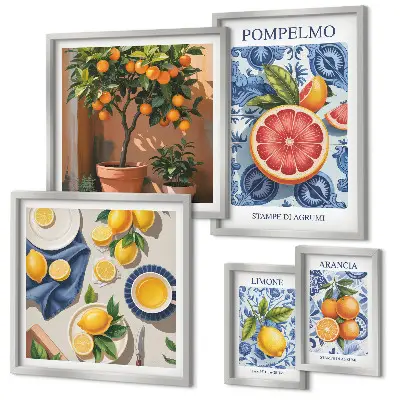 Citrusos vintage dekorációs képek prémium keretezett válogatás