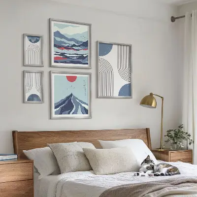 Absztrakt tájképek geometriája képkészlet nappaliba