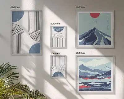 Absztrakt tájképek geometriája képkészlet nappaliba
