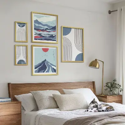 Absztrakt tájképek geometriája képkészlet nappaliba