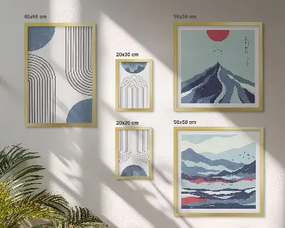 Absztrakt tájképek geometriája képkészlet nappaliba
