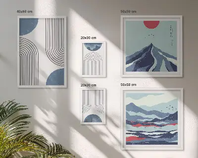 Absztrakt tájképek geometriája képkészlet nappaliba