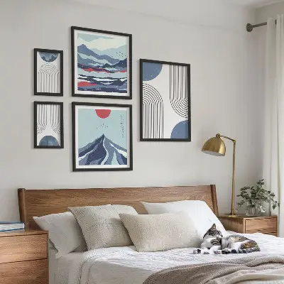 Absztrakt tájképek geometriája képkészlet nappaliba