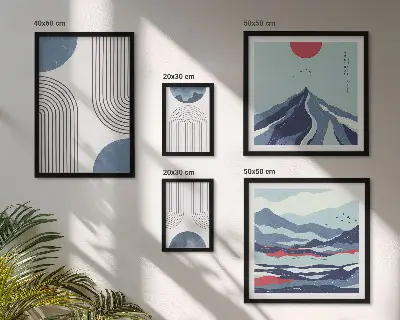 Absztrakt tájképek geometriája képkészlet nappaliba