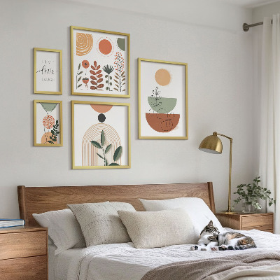 Prémium keretezett kép válogatás Stílusos növényi és geometrikus grafika