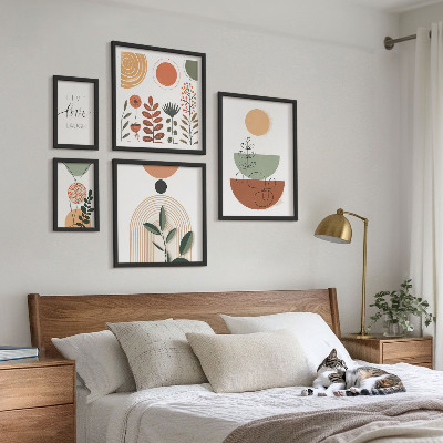 Prémium keretezett kép válogatás Stílusos növényi és geometrikus grafika