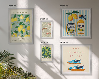 Képkészlet nappaliba Gyümölcsös vintage inspirációk