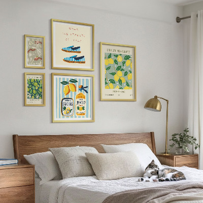 Képkészlet nappaliba Gyümölcsös vintage inspirációk