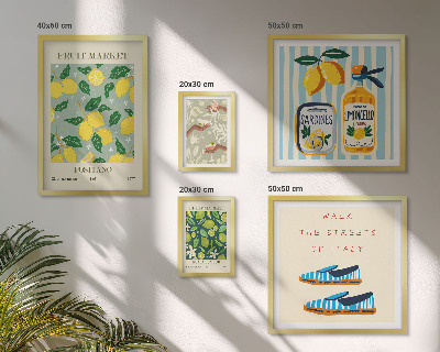 Képkészlet nappaliba Gyümölcsös vintage inspirációk