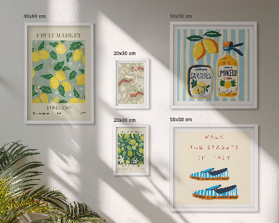 Képkészlet nappaliba Gyümölcsös vintage inspirációk