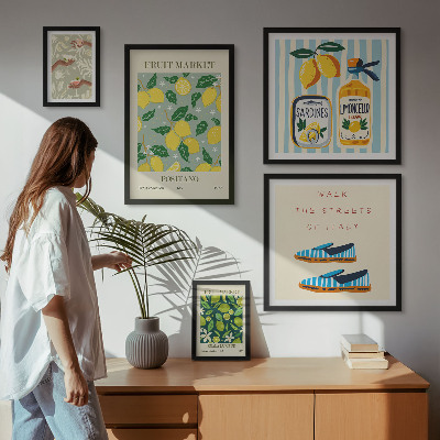 Képkészlet nappaliba Gyümölcsös vintage inspirációk