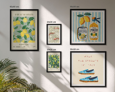 Képkészlet nappaliba Gyümölcsös vintage inspirációk