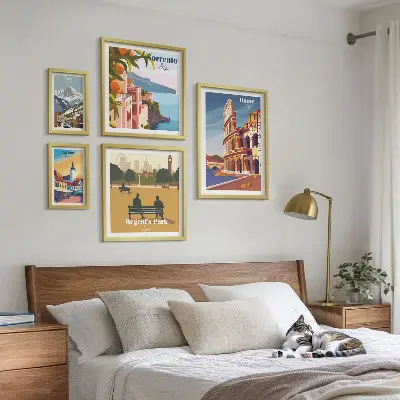Európai városok tájképei képkészlet nappaliba