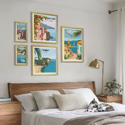 Európai városok tájképei képkészlet nappaliba