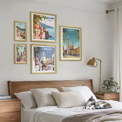 Európai városok építészete prémium keretezett képválogatás