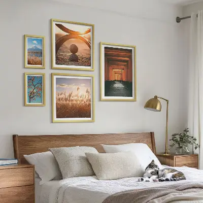 Képszett nappaliba A természet nyugodt zen tájait ábrázoló alkotások