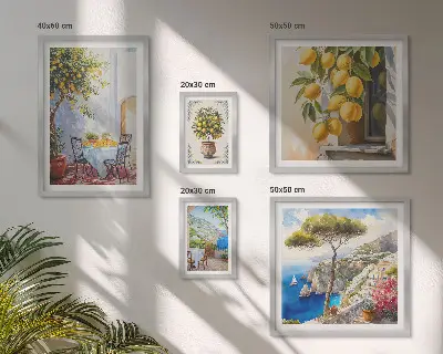 Képkészlet nappaliba citrusos inspirációk napsütéses hangulattal