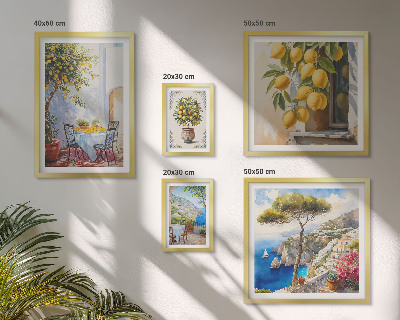Képkészlet nappaliba Citrusos inspirációk, napsütés