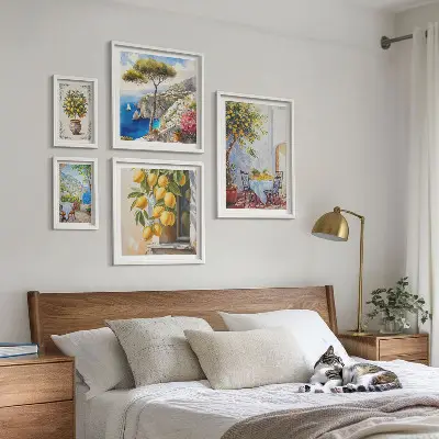 Képkészlet nappaliba citrusos inspirációk napsütéses hangulattal