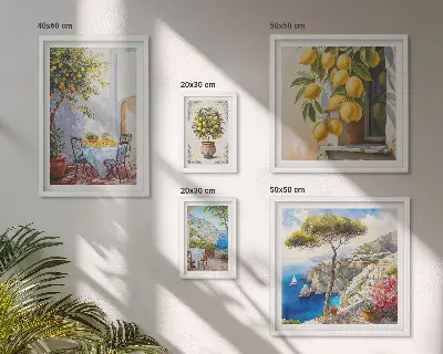Képkészlet nappaliba citrusos inspirációk napsütéses hangulattal