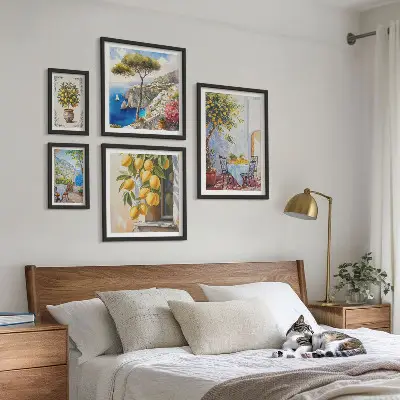 Képkészlet nappaliba citrusos inspirációk napsütéses hangulattal
