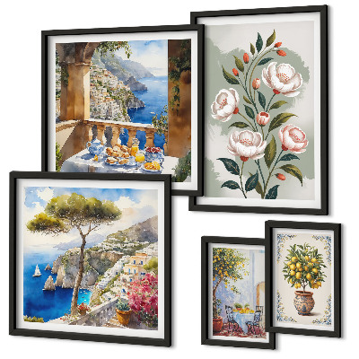 Képkészlet nappaliba Festői virágos kilátás
