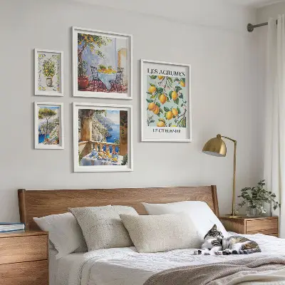 Dekorációs képkészlet nappaliba Citrusos inspirációk Provence-ból mintával