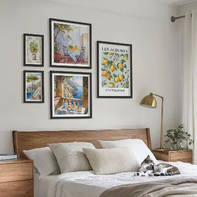 Dekorációs képkészlet nappaliba Citrusos inspirációk Provence-ból mintával