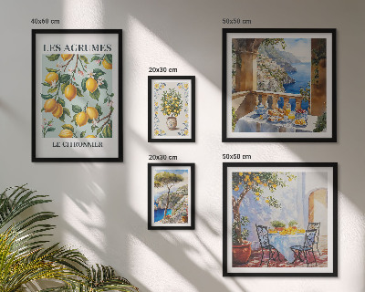 Dekorációs kép készlet nappaliba Citrusos inspirációk Provence-ból
