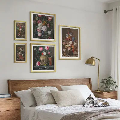 Klasszikus virágkompozíciók képkészlet nappaliba