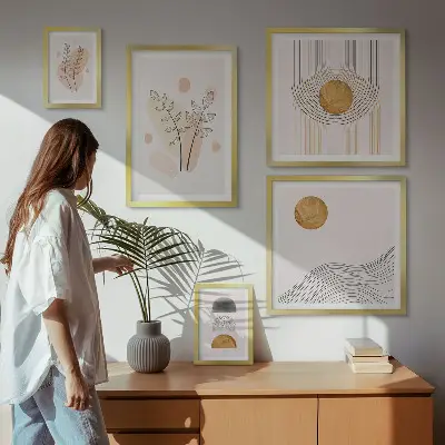 Stílusos minimalista növények prémium keretezett kép válogatás