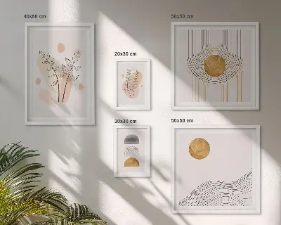 Stílusos minimalista növények prémium keretezett kép válogatás