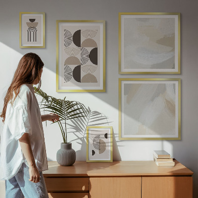Képkészlet nappaliba Absztrakt formák geometriája