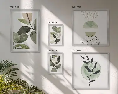 Skandináv növényi motívumok prémium keretezett kép válogatás