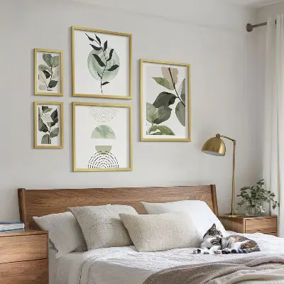Skandináv növényi motívumok prémium keretezett kép válogatás