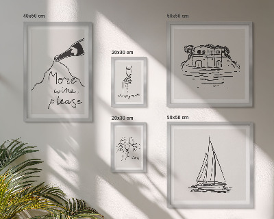 Dekorációs kép készlet nappaliba Stílusos boros grafika relaxáció