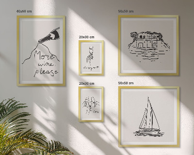 Dekorációs kép készlet nappaliba Stílusos boros grafika relaxáció