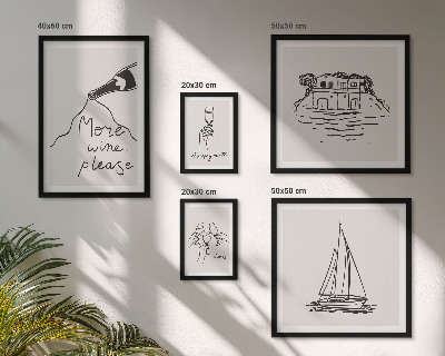 Dekorációs kép készlet nappaliba Stílusos boros grafika relaxáció