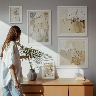Absztrakt minimalista kompozíciók képkészlet nappaliba