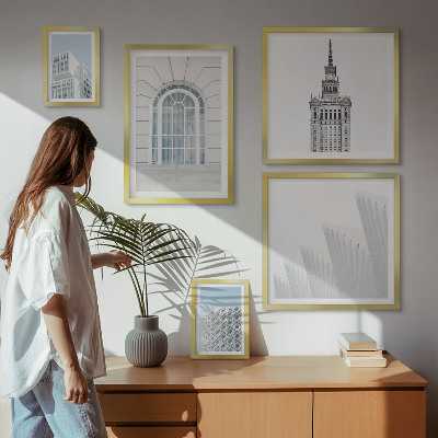 Képkészlet nappaliba Modern építészeti minimalizmus