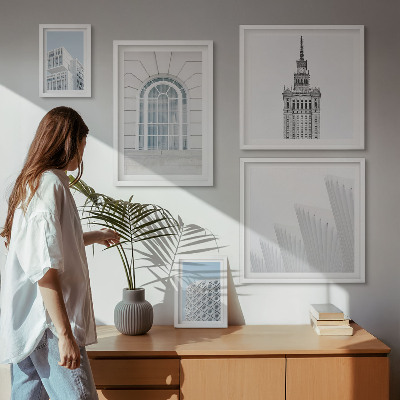 Képkészlet nappaliba Modern építészeti minimalizmus