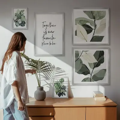 Modern növényi inspirációk képkészlet nappaliba