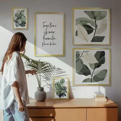 Modern növényi inspirációk képkészlet nappaliba