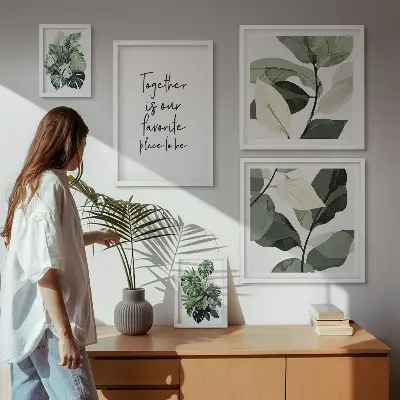 Modern növényi inspirációk képkészlet nappaliba